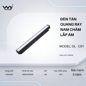 Đèn LED Tán Quang Ray Nam Châm Lắp Âm 14W|24W CRI90 Model GL-C01 - VNYLED