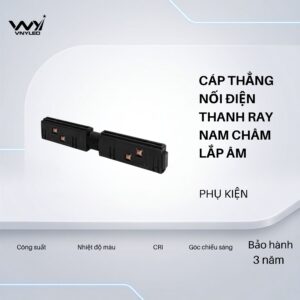 Phụ Kiện Đèn LED Cáp Thẳng Nối Thanh Ray Nam Châm Lắp Âm - VNYLED