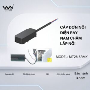Phụ Kiện Đèn LED Cáp Nguồn Đơn Thanh Ray Nam Châm Lắp Nổi Model MT26-SRMK - VNYLED