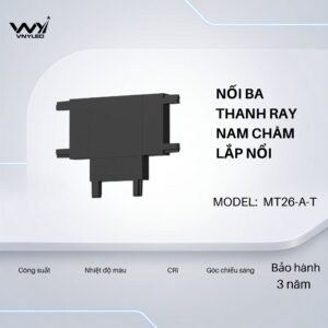 Phụ Kiện Đèn LED Góc Nối Ba Thanh Ray Nam Châm Lắp Nổi Model MT26-A-T - VNYLED