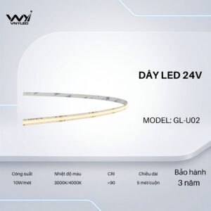 Dây LED 24V COB Loại Dán Model: GL-U02 - VNYLED