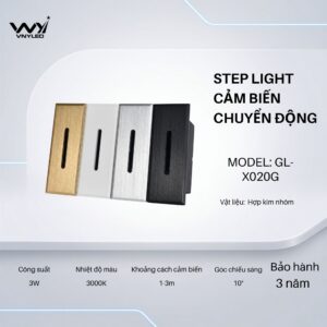 Đèn LED Cầu Thang, Cảm Biến Chuyển Động 3W Model GL - X020G