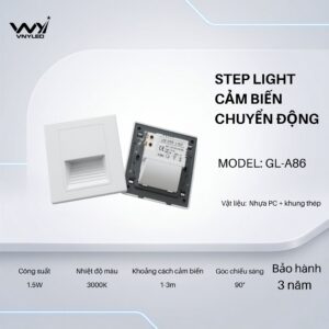 Đèn LED Cầu Thang, Cảm Biến Chuyển Động 1.5W Model GL - A86