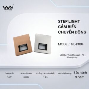 Đèn LED Cầu Thang, Cảm Biến Chuyển Động 1.5W Model GL - P08F