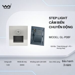 Đèn LED Cầu Thang, Cảm Biến Chuyển Động 1.5W Model GL - P08F