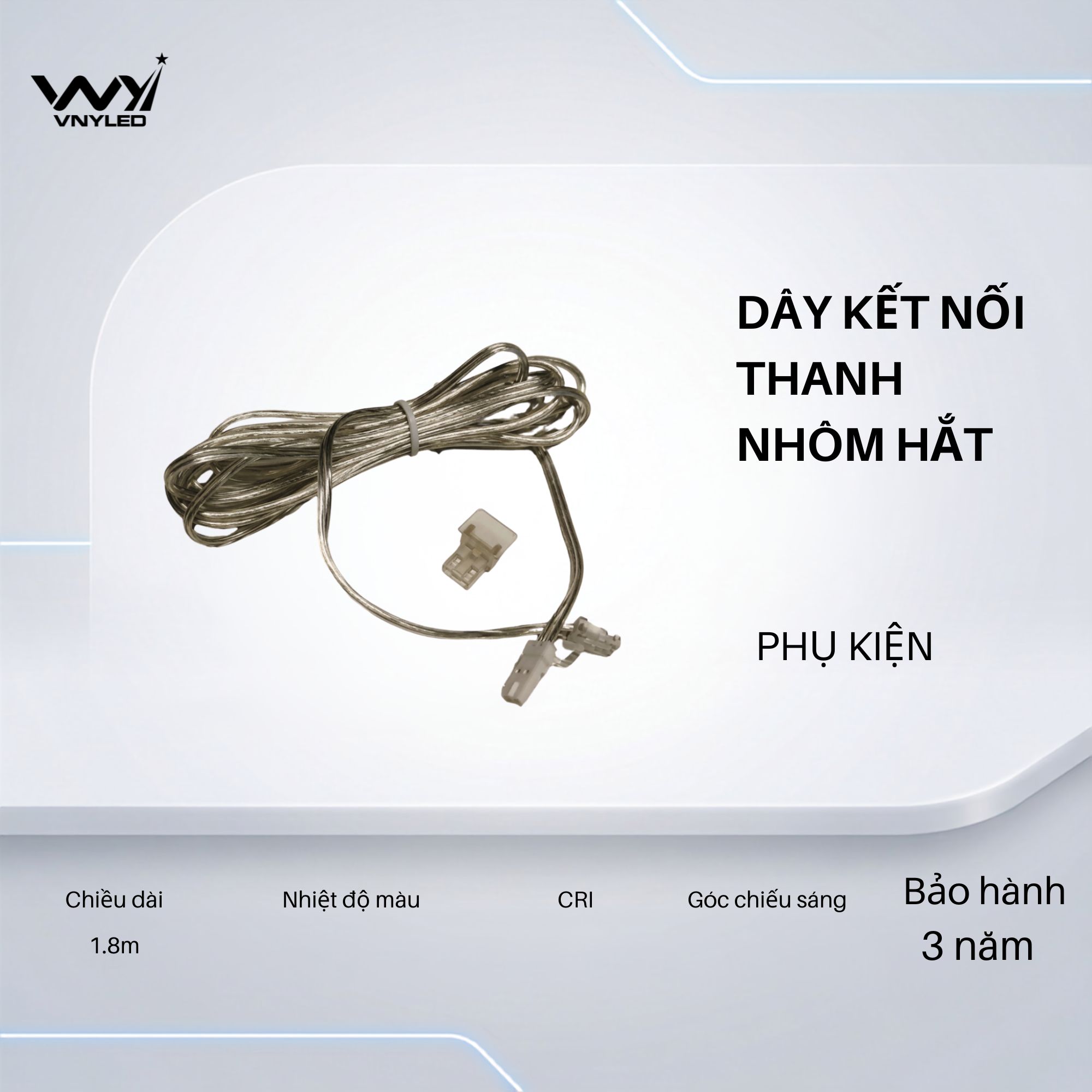 Phụ Kiện Dây Giắc Kết Nối Đèn Nhôm Gắn Tủ Bếp Tủ Quần Áo - VNYLED