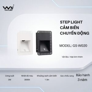 Đèn LED Cầu Thang, Cảm Biến Chuyển Động 3W Model GL - W020G