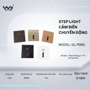 Đèn LED Cầu Thang, Cảm Biến Chuyển Động 1.5W Model GL - P08G