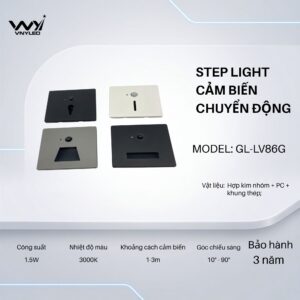 Đèn LED Cầu Thang, Cảm Biến Chuyển Động 1.5W Model GL - LV86G