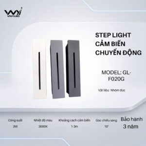 Đèn LED Cầu Thang, Cảm Biến Chuyển Động 3W Model GL - F20G